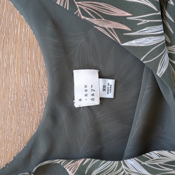 A New Day women's x-small printed camisole with lining. Olive green color. - Picture 4 of 6